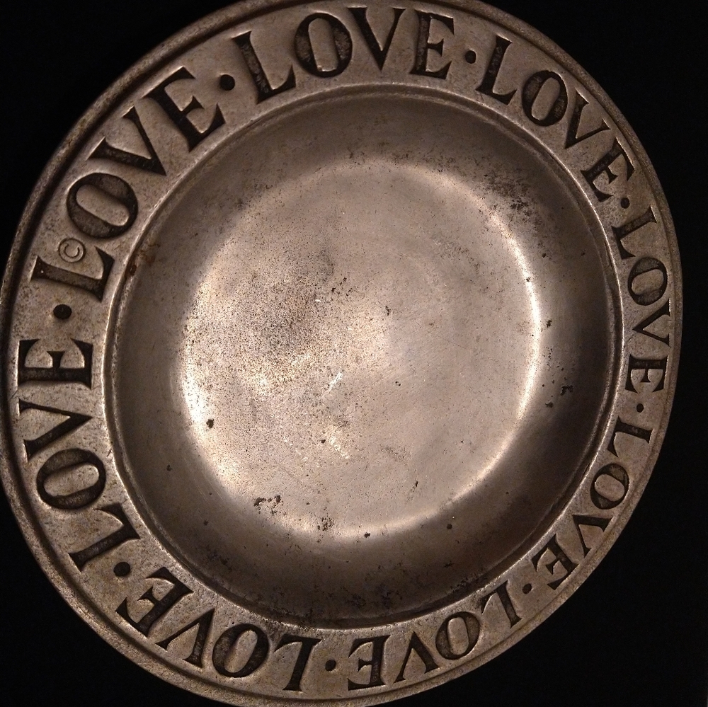Vintage Wilton Armetale LOVE bowl Columbia PA RWP